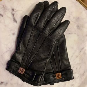 Tory Burch leather winter gloves